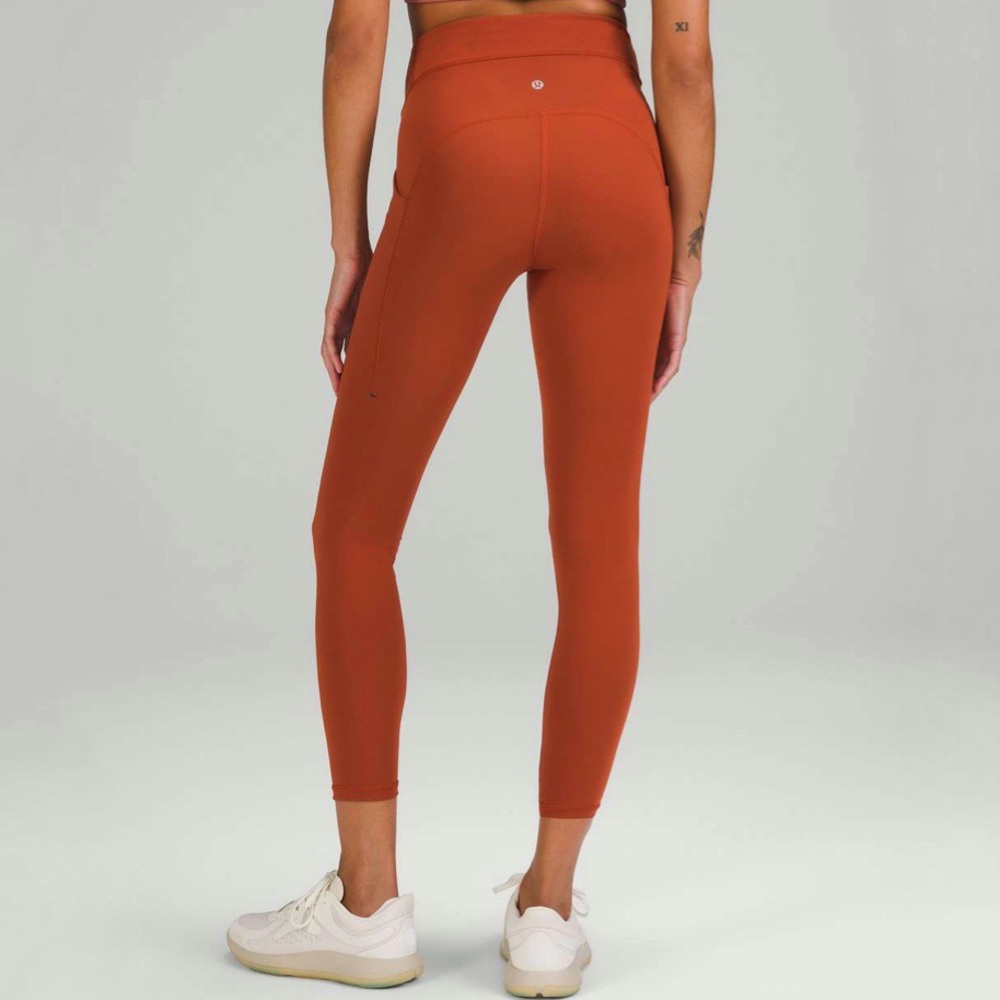 Lululemon |‎ Power Thru High-Rise Tight 25" Aztec Brick Size 8